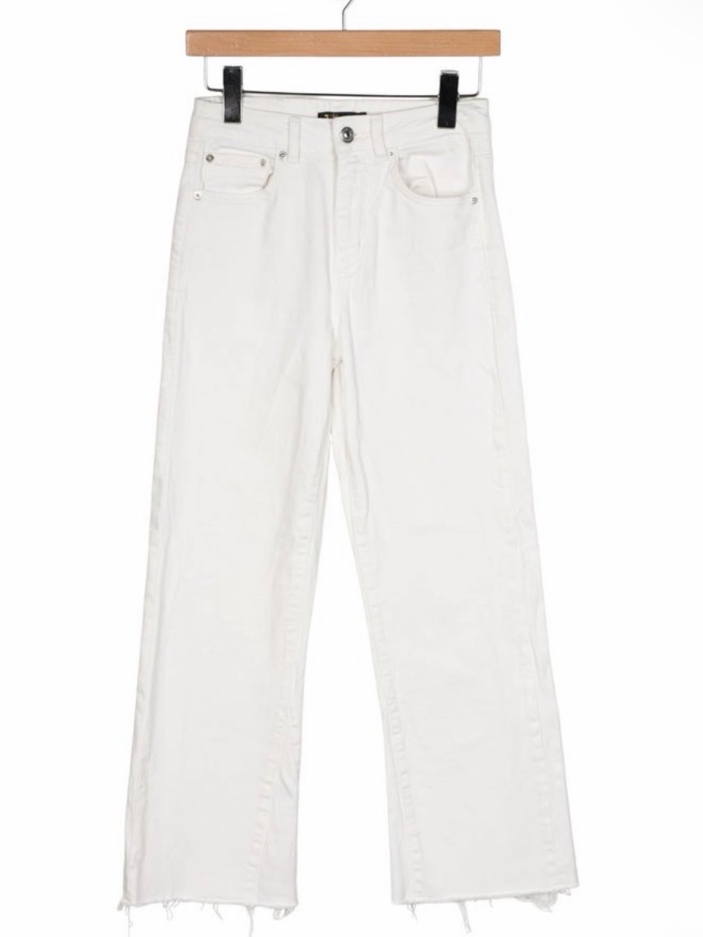 Maje White Wide-Leg High-Rise Jeans